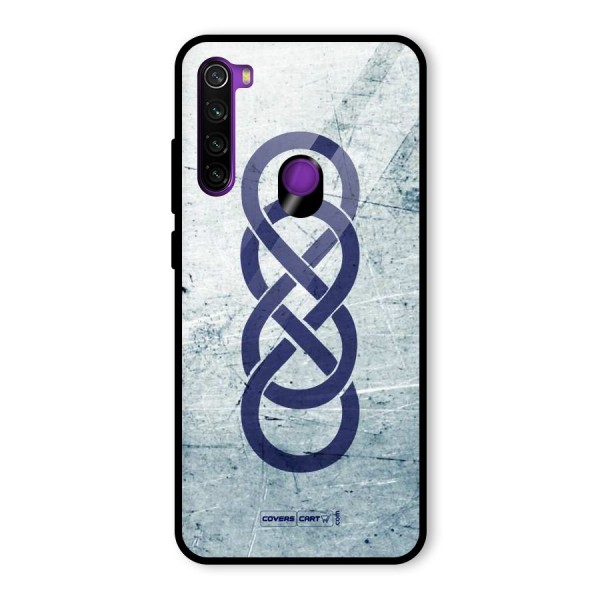 Double Infinity Rough Glass Back Case for Redmi Note 8
