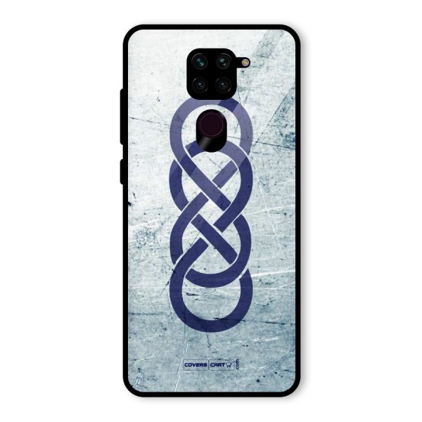 Double Infinity Rough Glass Back Case for Redmi Note 9