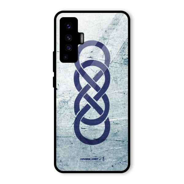 Double Infinity Rough Glass Back Case for Vivo X50