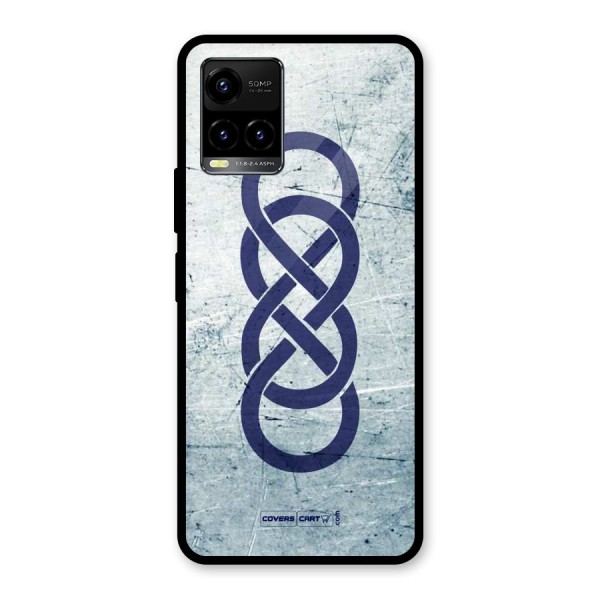 Double Infinity Rough Glass Back Case for Vivo Y21 2021