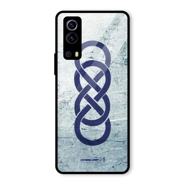 Double Infinity Rough Glass Back Case for Vivo iQOO Z3