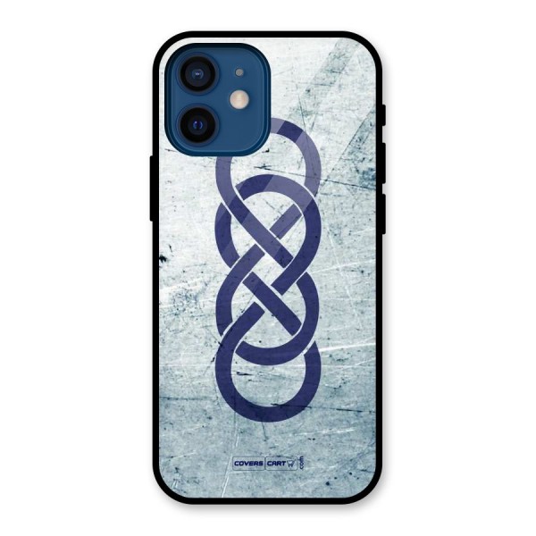 Double Infinity Rough Glass Back Case for iPhone 12 Mini