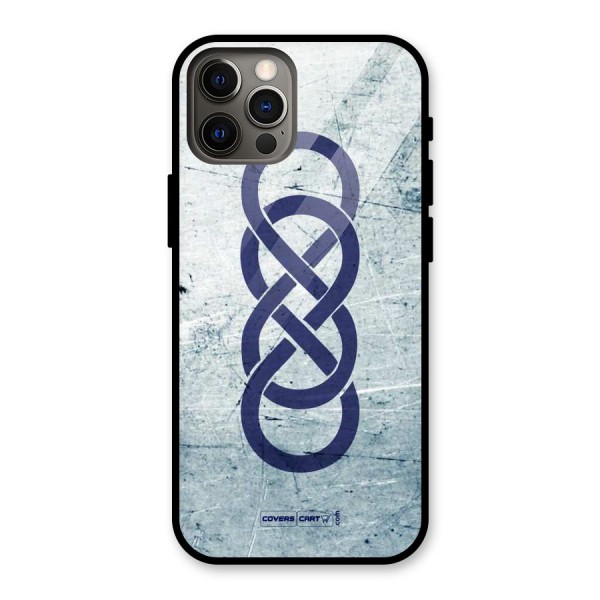 Double Infinity Rough Glass Back Case for iPhone 12 Pro