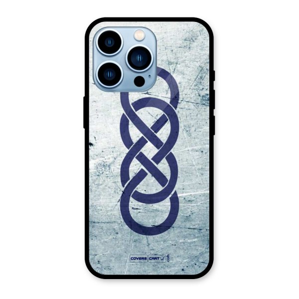 Double Infinity Rough Glass Back Case for iPhone 13 Pro