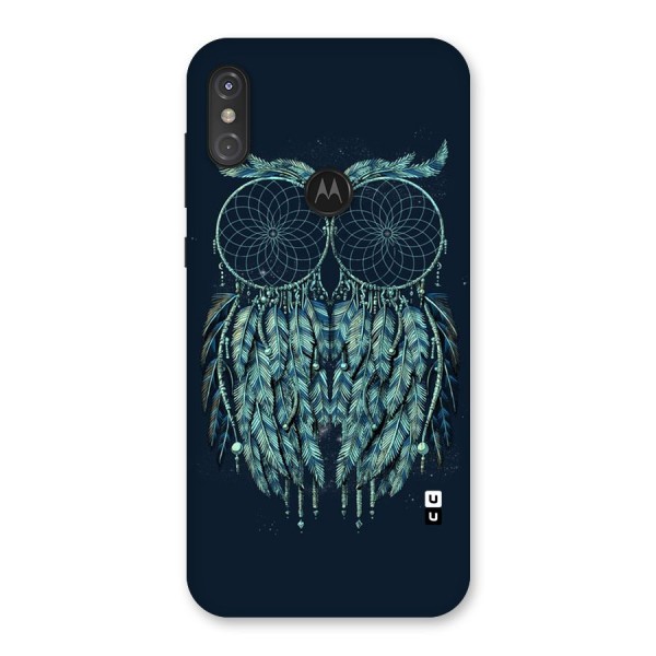 Dreamy Owl Catcher Back Case for Motorola One Power