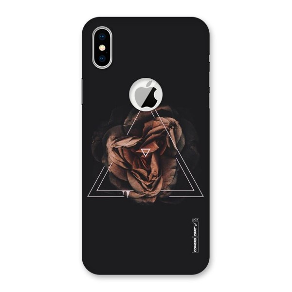 Dusty Rose Back Case for iPhone XS Logo Cut