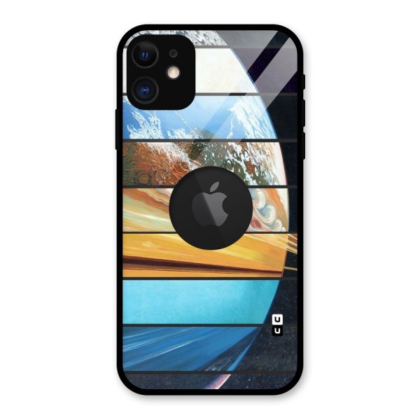 Earthly Design Glass Back Case for iPhone 11 Logo Cut