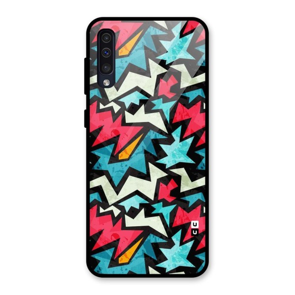 Electric Color Design Glass Back Case for Galaxy A50