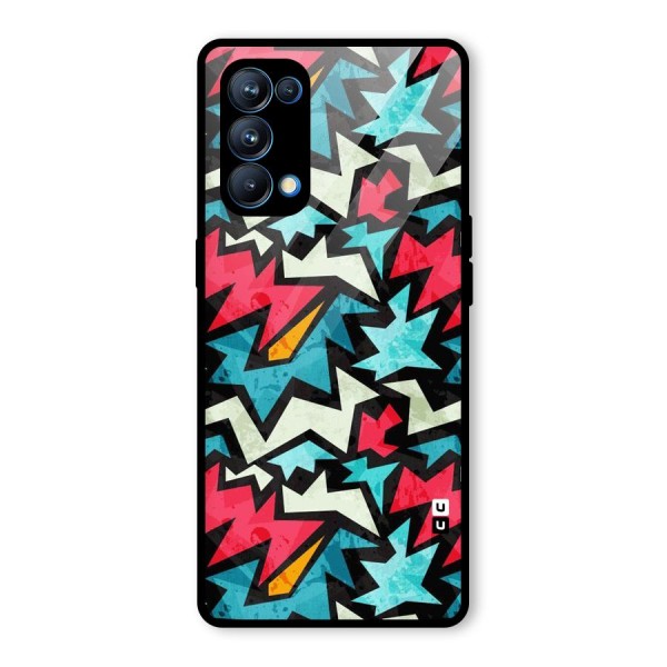 Electric Color Design Glass Back Case for Oppo Reno5 Pro 5G