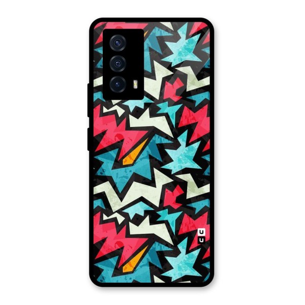 Electric Color Design Glass Back Case for Vivo iQOO Z5
