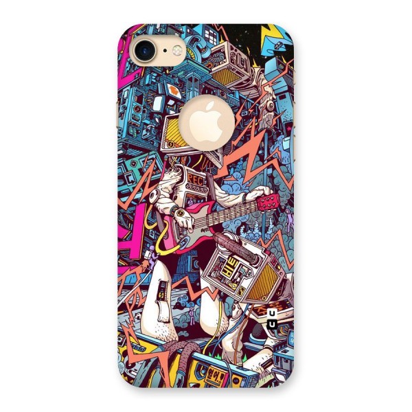 Electric Colors Back Case for iPhone 7 Logo Cut