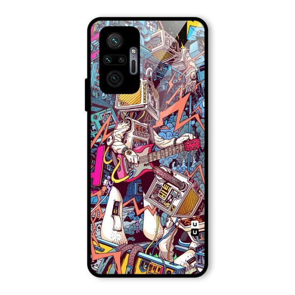 Electric Colors Glass Back Case for Redmi Note 10 Pro Max