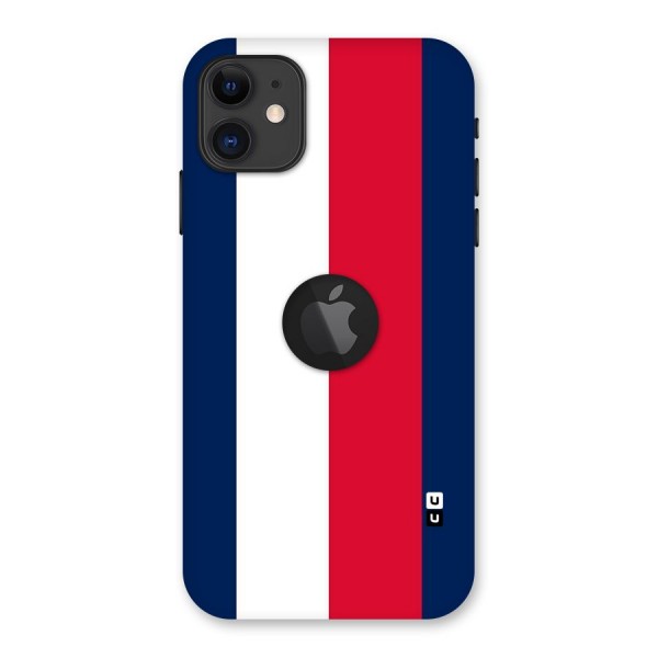 Electric Colors Stripe Back Case for iPhone 11 Logo Cut