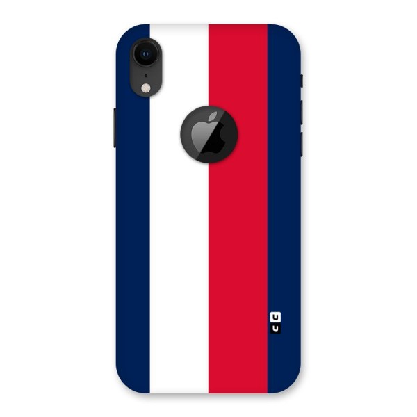 Electric Colors Stripe Back Case for iPhone XR Logo Cut