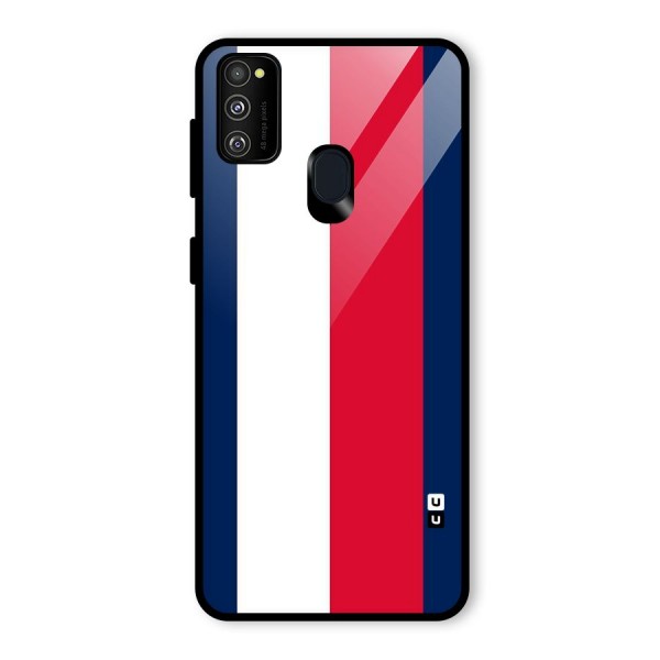 Electric Colors Stripe Glass Back Case for Galaxy M30s