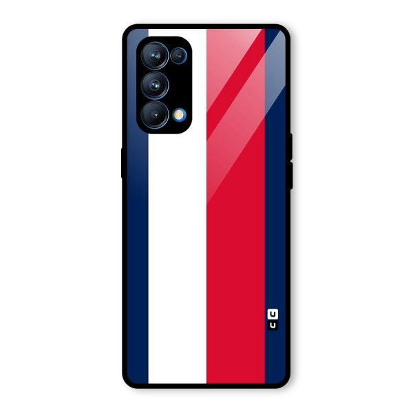 Electric Colors Stripe Glass Back Case for Oppo Reno5 Pro 5G