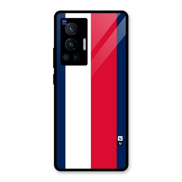 Electric Colors Stripe Glass Back Case for Vivo X70 Pro