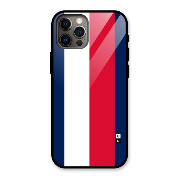Electric Colors Stripe Glass Back Case for iPhone 12 Pro
