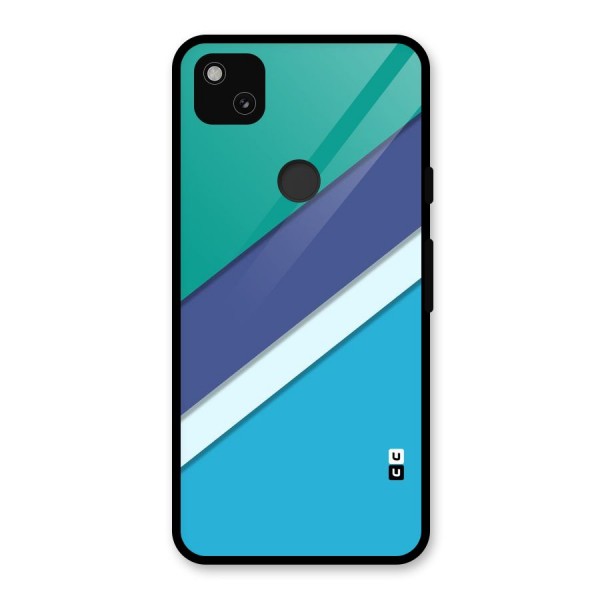 Elegant Colored Stripes Glass Back Case for Google Pixel 4a