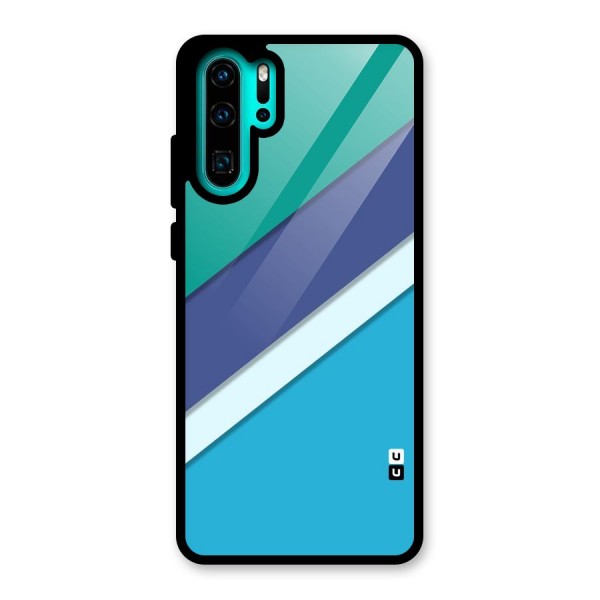 Elegant Colored Stripes Glass Back Case for Huawei P30 Pro