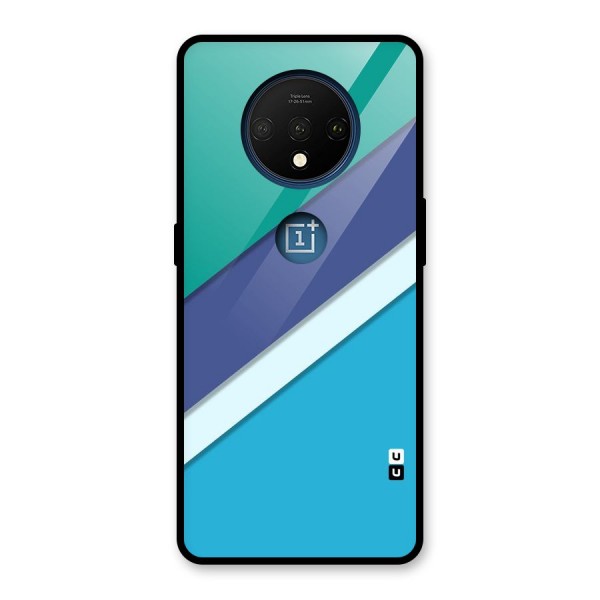 Elegant Colored Stripes Glass Back Case for OnePlus 7T