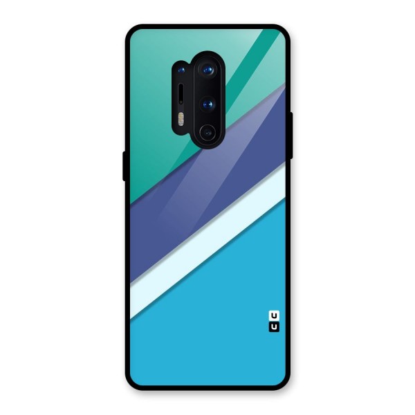 Elegant Colored Stripes Glass Back Case for OnePlus 8 Pro