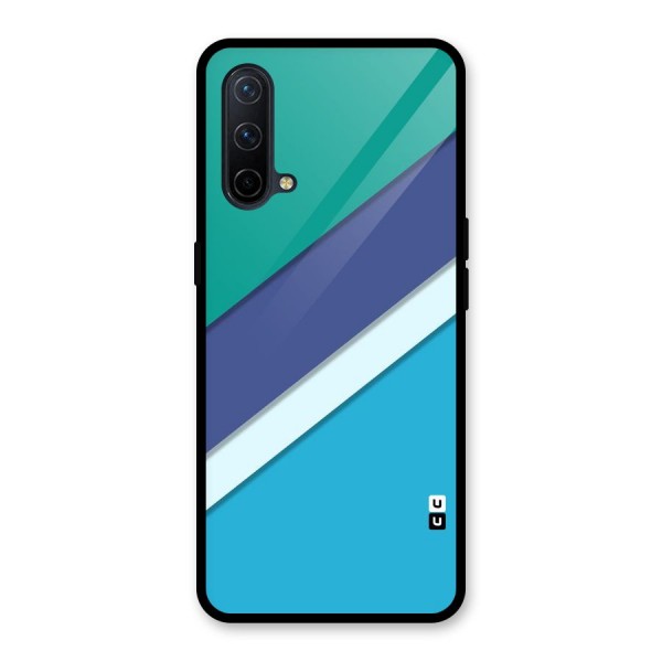 Elegant Colored Stripes Glass Back Case for OnePlus Nord CE 5G