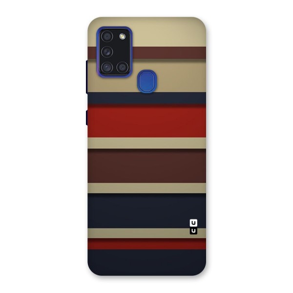 Elegant Stripes Pattern Back Case for Galaxy A21s