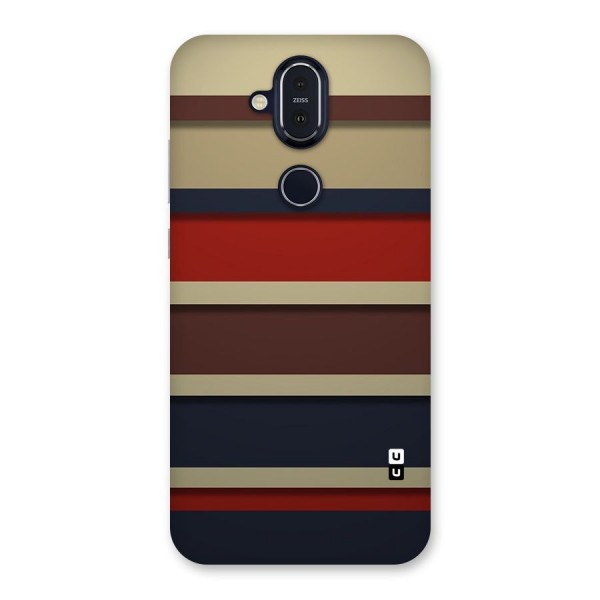Elegant Stripes Pattern Back Case for Nokia 8.1