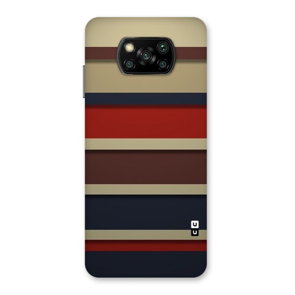 Elegant Stripes Pattern Back Case for Poco X3