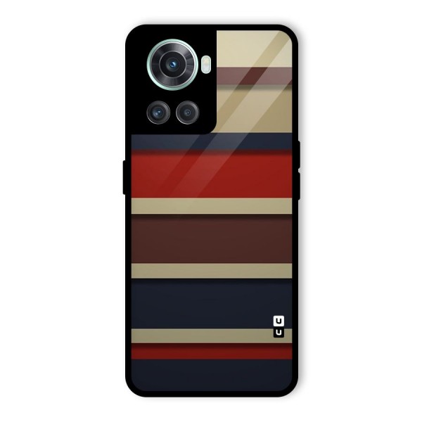Elegant Stripes Pattern Glass Back Case for OnePlus 10R