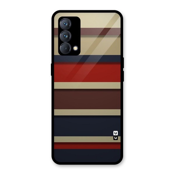 Elegant Stripes Pattern Glass Back Case for Realme GT Master Edition