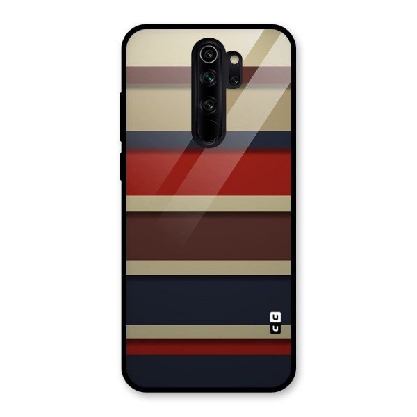 Elegant Stripes Pattern Glass Back Case for Redmi Note 8 Pro