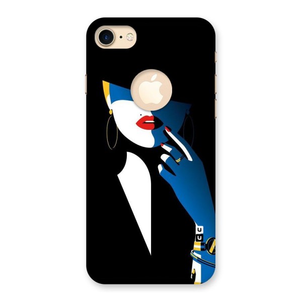Elegant Woman Back Case for iPhone 7 Logo Cut