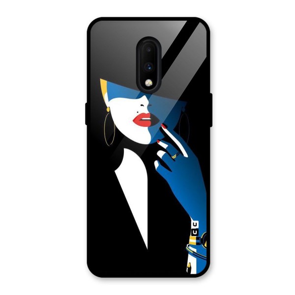 Elegant Woman Glass Back Case for OnePlus 7