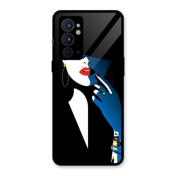 Elegant Woman Glass Back Case for OnePlus 9RT 5G