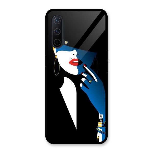 Elegant Woman Glass Back Case for OnePlus Nord CE 5G