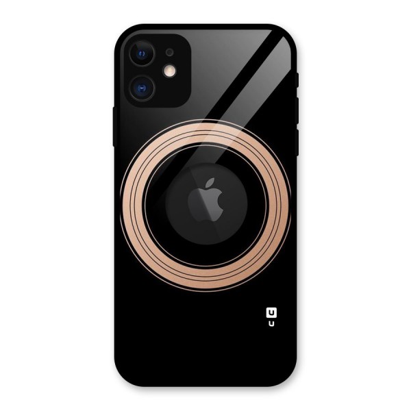 Elite Circle Glass Back Case for iPhone 11 Logo Cut