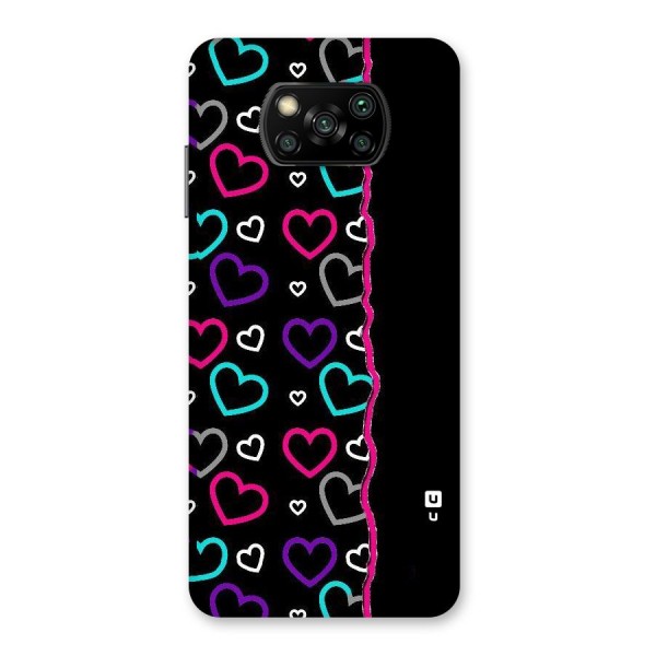 Empty Hearts Back Case for Poco X3