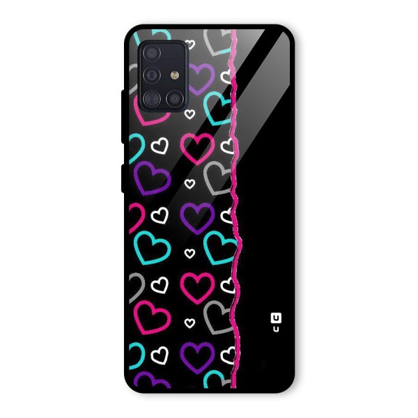 Empty Hearts Glass Back Case for Galaxy A51