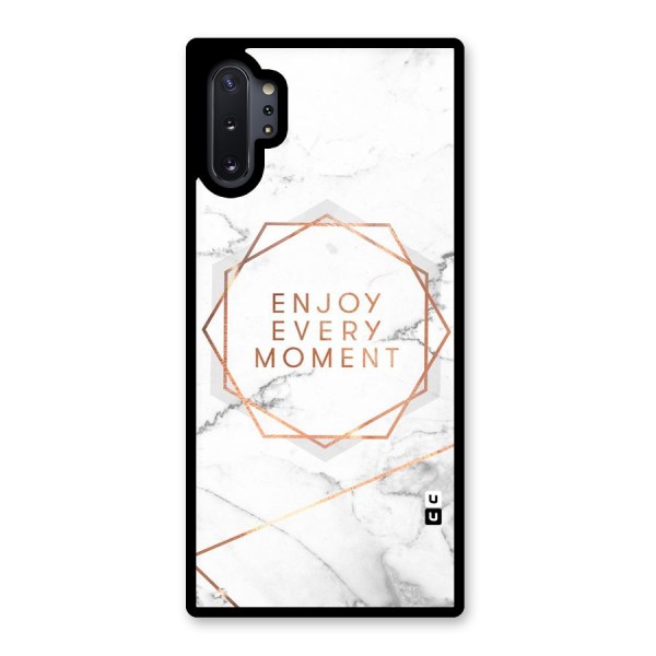Enjoy Every Moment Glass Back Case for Galaxy Note 10 Plus