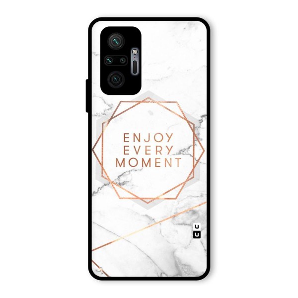 Enjoy Every Moment Glass Back Case for Redmi Note 10 Pro Max
