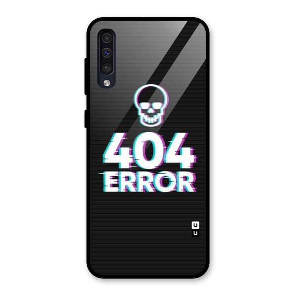 Error 404 Skull Glass Back Case for Galaxy A50