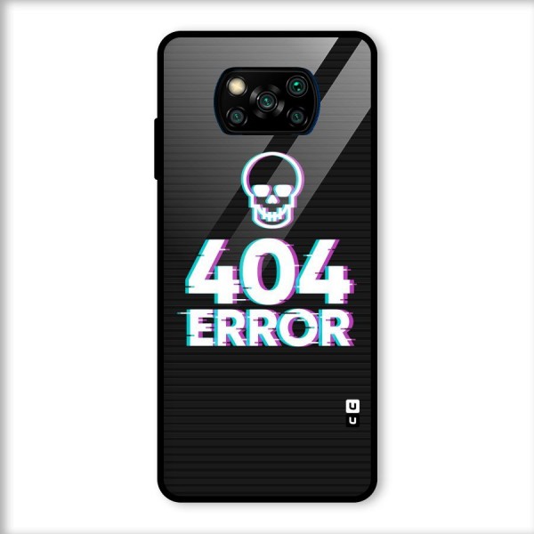 Error 404 Skull Glass Back Case for Poco X3