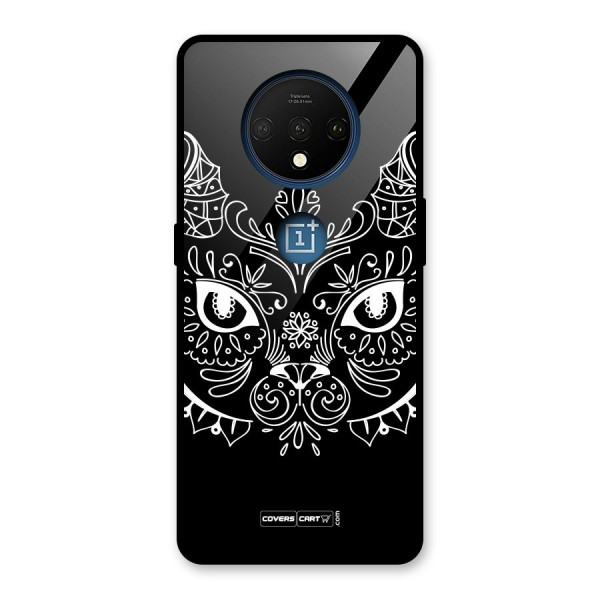 Ethnic Cat Design Glass Back Case for OnePlus 7T