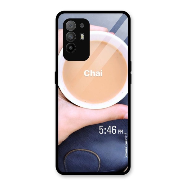 Evening Tea Glass Back Case for Oppo F19 Pro Plus 5G