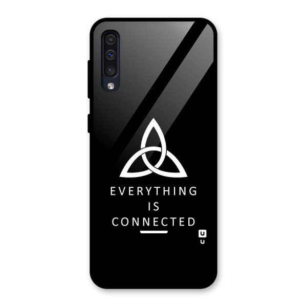Everything is Connected Typography Glass Back Case for Galaxy A50s