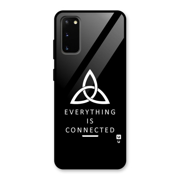 Everything is Connected Typography Glass Back Case for Galaxy S20