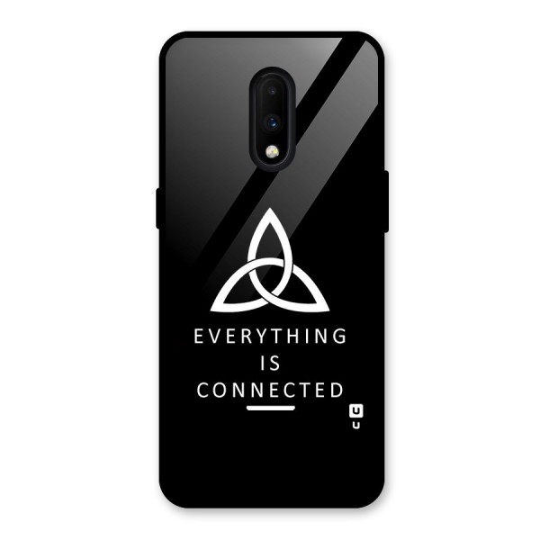 Everything is Connected Typography Glass Back Case for OnePlus 7