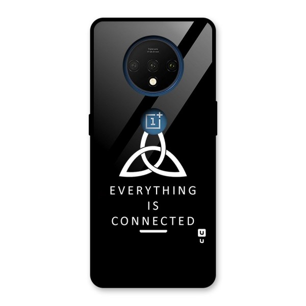 Everything is Connected Typography Glass Back Case for OnePlus 7T